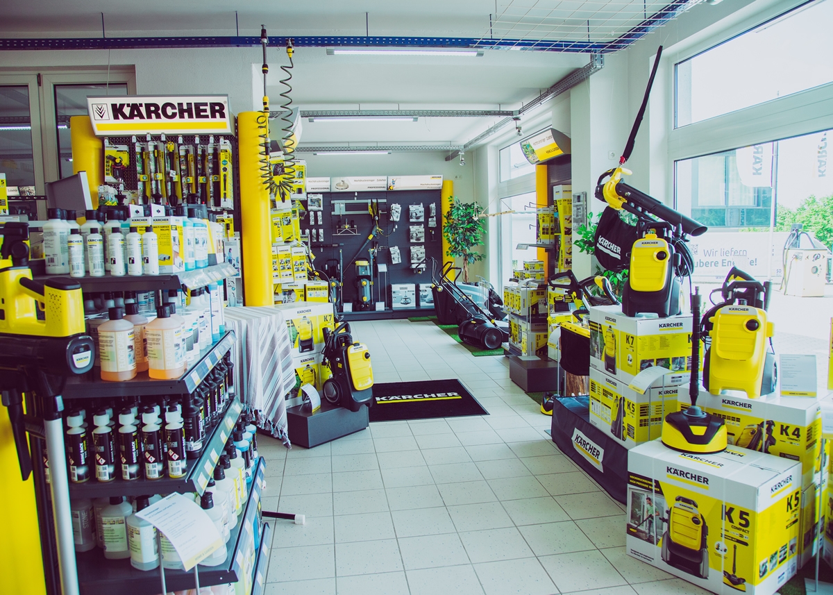 Ausstellungsraum für Reinigungstechnik in Altenplos
